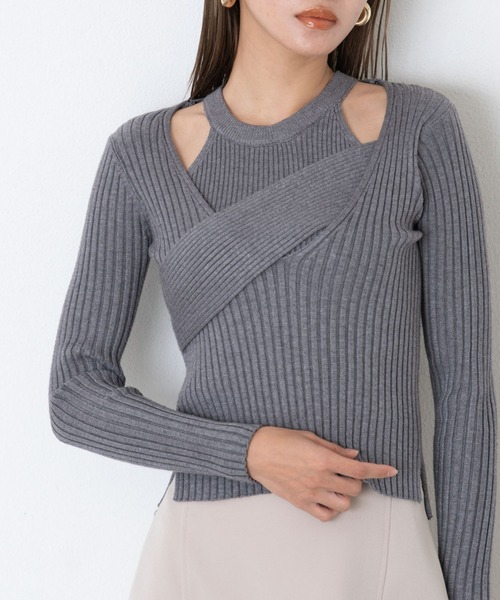 AIC.(エーアイシー)の「アメスリタンクレイヤードリブトップス(アンサンブル・レディース・ダークグリーン/ベージュ/グレー・FREE)」の13枚目の写真