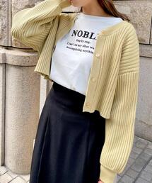 Allamanda | 前後2Wayショート丈リブ／カーディガン(カーディガン/ボレロ)