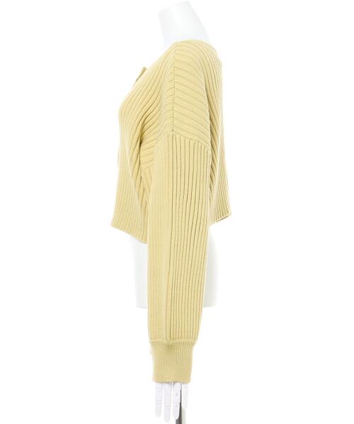 Allamanda(アラマンダ)の「前後2Wayショート丈リブ/カーディガン(カーディガン/ボレロ・レディース・ピンク/イエロー/アイボリー/その他・M)」の8枚目の写真