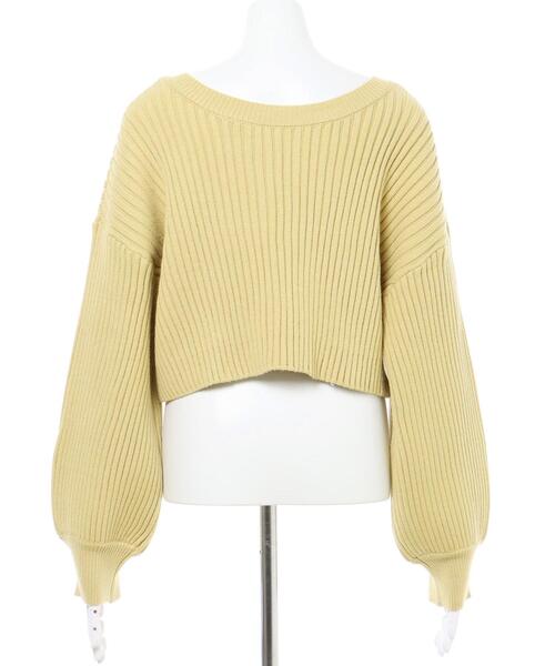 Allamanda(アラマンダ)の「前後2Wayショート丈リブ/カーディガン(カーディガン/ボレロ・レディース・ピンク/イエロー/アイボリー/その他・M)」の5枚目の写真