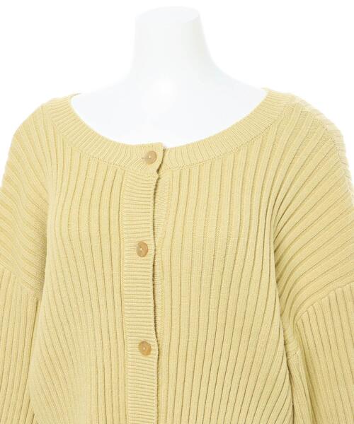 Allamanda(アラマンダ)の「前後2Wayショート丈リブ/カーディガン(カーディガン/ボレロ・レディース・ピンク/イエロー/アイボリー/その他・M)」の6枚目の写真