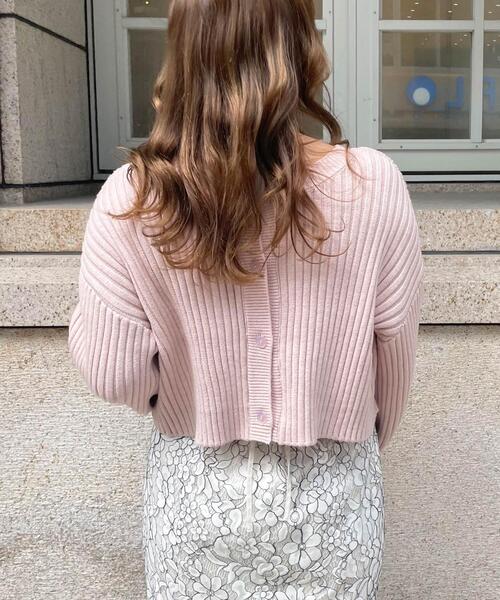 Allamanda(アラマンダ)の「前後2Wayショート丈リブ/カーディガン(カーディガン/ボレロ・レディース・ピンク/イエロー/アイボリー/その他・M)」の15枚目の写真