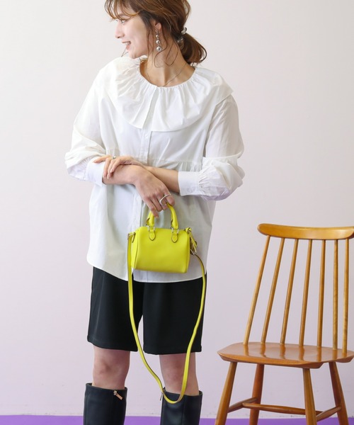 frames RAY CASSIN（フレームスレイカズン）の「WEB限定 アソートBIGカラ―ブラウス（シャツ/ブラウス・レディース・ブラック系/オフホワイト/グレイッシュベージュ・FREE）」の7枚目の写真