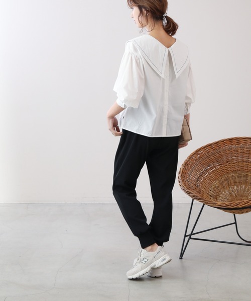 frames RAY CASSIN（フレームスレイカズン）の「WEB限定 アソートBIGカラ―ブラウス（シャツ/ブラウス・レディース・ブラック系/オフホワイト/グレイッシュベージュ・FREE）」の13枚目の写真