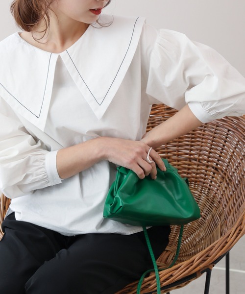 frames RAY CASSIN（フレームスレイカズン）の「WEB限定 アソートBIGカラ―ブラウス（シャツ/ブラウス・レディース・ブラック系/オフホワイト/グレイッシュベージュ・FREE）」の18枚目の写真