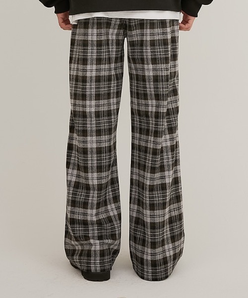 crump（クランプ）の「【crump 】タータンチェック ワイドパンツ / TARTAN CHECK WHIDE PANTS（その他パンツ・レディース・ブラウン/グレー・MEDIUM/LARGE/X-LARGE）」の4枚目の写真