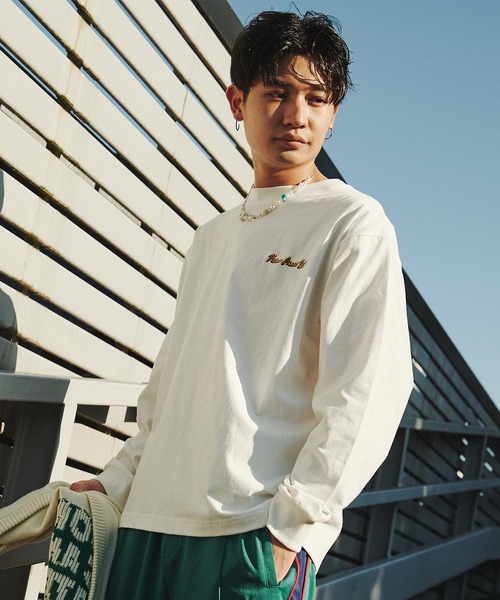 VISION STREET WEAR(ヴィジョンストリートウェア)の「【VISION STREET WEAR】スケボーサテンワッペンクルーネックロンT(Tシャツ/カットソー・レディース・グリーン/ブルー/ブラック/ホワイト・LARGE/X-LARGE/MEDIUM)」の15枚目の写真