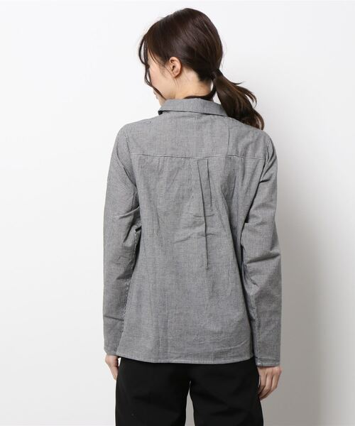 Samansa Mos2（サマンサ モスモス）の「ダブル釦ブラウス（シャツ/ブラウス・レディース・ブラック/ネイビー/オフホワイト・ﾌﾘ-）」の4枚目の写真