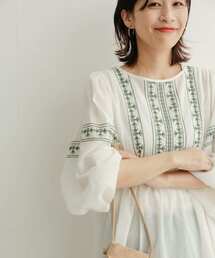 URBAN RESEARCH DOORS | クロスステッチ刺繍楊柳ブラウス(シャツ/ブラウス)