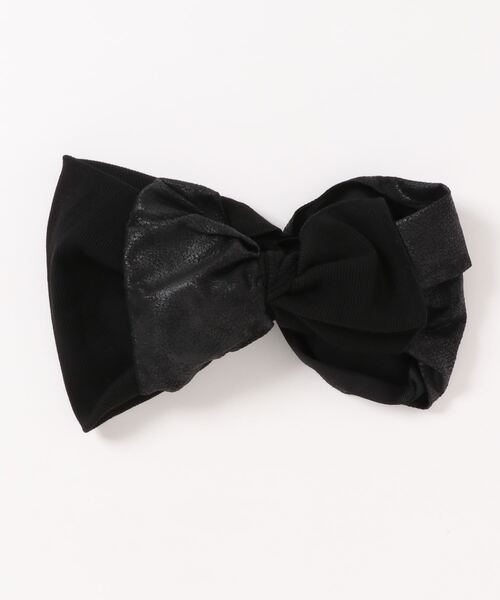 チャイハネ（チャイハネ）の「【チャイハネ】レザー風リボンヘアバンド（ヘアバンド・レディース・ブラック/ベージュ/ブラウン・FREE）」の2枚目の写真