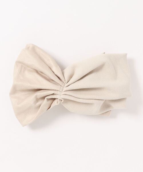 チャイハネ（チャイハネ）の「【チャイハネ】レザー風リボンヘアバンド（ヘアバンド・レディース・ブラック/ベージュ/ブラウン・FREE）」の8枚目の写真