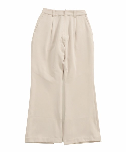 AULI(アウリィ)の「【低身長向けサイズ】スリットフレアパンツ(スラックス・レディース・ブラック/ベージュ/アイボリー・S/XS/XXS)」の10枚目の写真