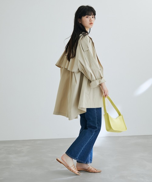 ADAM ET ROPE'（アダムエロペ）の「ハーフレングストレンチコート（トレンチコート・レディース・ネイビー/ベージュ系その他・FREE）」の21枚目の写真