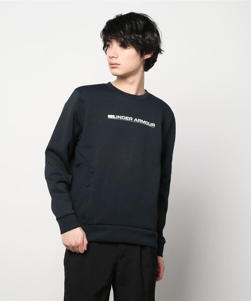 UNDER ARMOUR（アンダーアーマー）の「UAサミット ニット クルーシャツ（トレーニング/メンズ）（スウェット・メンズ・ブラック/ベージュ・3XL/S/XXL/M/L/XL）」の4枚目の写真