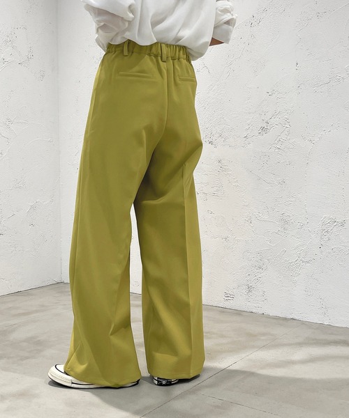 apres jour mignon（アプレジュールミニョン）の「カラーワイドパンツ【ZOZOTOWN限定アイテム】（その他パンツ・レディース・ブルー/ピンク/グリーン/イエロー・X-LARGE/MEDIUM/SMALL）」の8枚目の写真