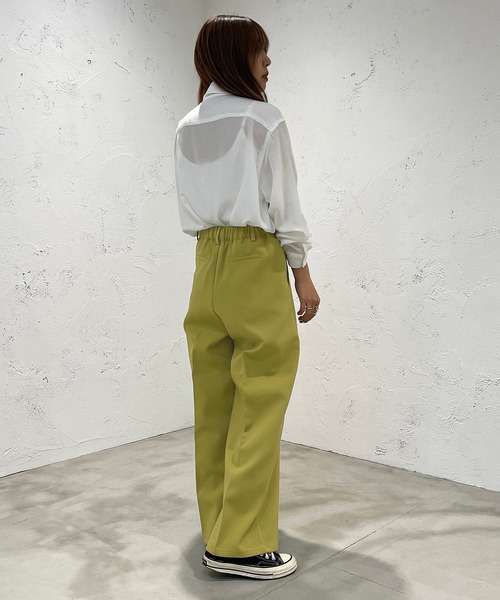 apres jour mignon（アプレジュールミニョン）の「カラーワイドパンツ【ZOZOTOWN限定アイテム】（その他パンツ・レディース・ブルー/ピンク/グリーン/イエロー・X-LARGE/MEDIUM/SMALL）」の11枚目の写真