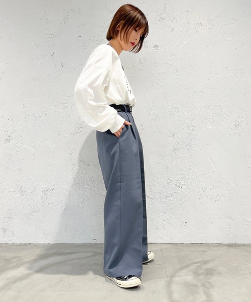 apres jour mignon（アプレジュールミニョン）の「カラーワイドパンツ【ZOZOTOWN限定アイテム】（その他パンツ・レディース・ブルー/ピンク/グリーン/イエロー・X-LARGE/MEDIUM/SMALL）」の16枚目の写真