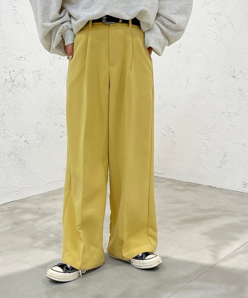 apres jour mignon（アプレジュールミニョン）の「カラーワイドパンツ【ZOZOTOWN限定アイテム】（その他パンツ・レディース・ブルー/ピンク/グリーン/イエロー・X-LARGE/MEDIUM/SMALL）」の19枚目の写真