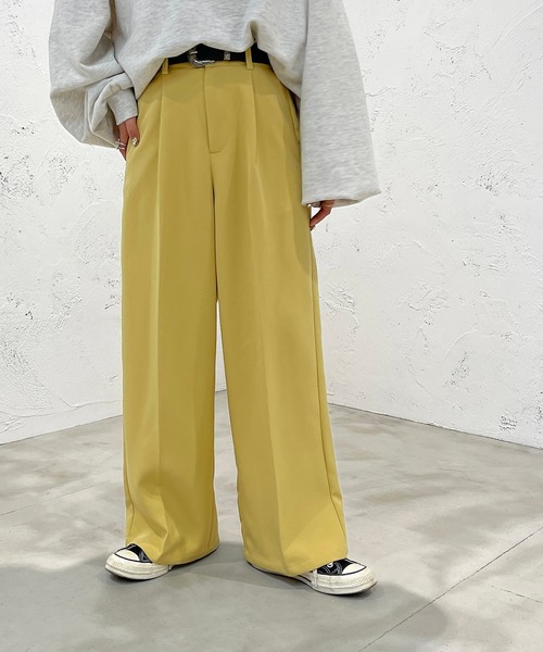 apres jour mignon（アプレジュールミニョン）の「カラーワイドパンツ【ZOZOTOWN限定アイテム】（その他パンツ・レディース・ブルー/ピンク/グリーン/イエロー・X-LARGE/MEDIUM/SMALL）」の20枚目の写真