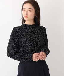 OPAQUE.CLIP | ハイネックタックブラウス(シャツ/ブラウス)