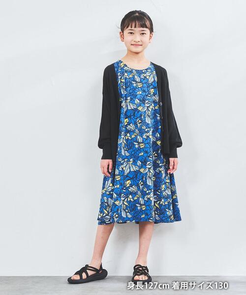 coen（コーエン）の「【coen キッズ/ジュニア】[洗える]サラコVネックニットカーディガン（カーディガン/ボレロ・キッズ・ダークグリーン/ブラック/ライトピンク・150/130/110）」の15枚目の写真