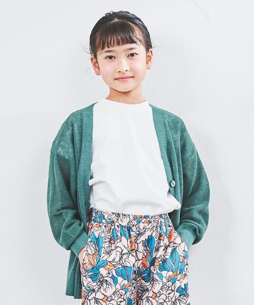 coen（コーエン）の「【coen キッズ/ジュニア】[洗える]サラコVネックニットカーディガン（カーディガン/ボレロ・キッズ・ダークグリーン/ブラック/ライトピンク・150/130/110）」の11枚目の写真