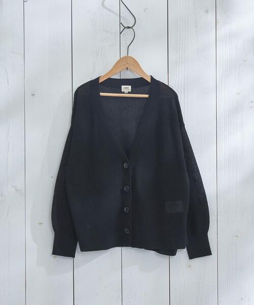 coen（コーエン）の「【coen キッズ/ジュニア】[洗える]サラコVネックニットカーディガン（カーディガン/ボレロ・キッズ・ダークグリーン/ブラック/ライトピンク・150/130/110）」の4枚目の写真