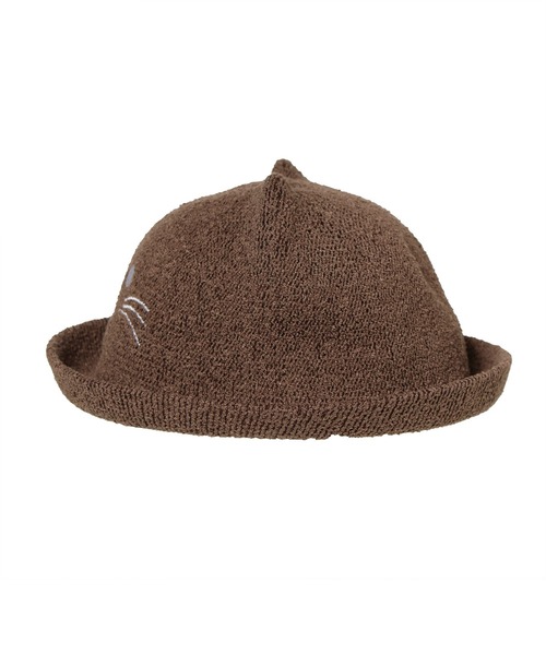 14+（イチヨンプラス）の「ねこちゃんサーモハット（ハット・キッズ・ブラック/ブラウン/オフホワイト・X-SMALL）」の5枚目の写真