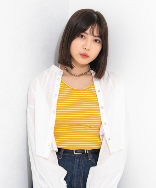 nemne store（ネンネストア）の「前後2wayボーダータンクトップ（タンクトップ・レディース・ブラック/レッド/ピンク/イエロー/ブルー・フリー）」の18枚目の写真