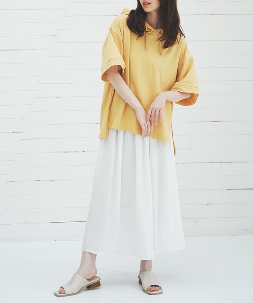 ikka（イッカ）の「【Sサイズ WEB限定】涼やかボリュームスカート（スカート・レディース・ブラック/グレー/オフホワイト/ブルー/グリーン系その他・S/M/L）」の17枚目の写真