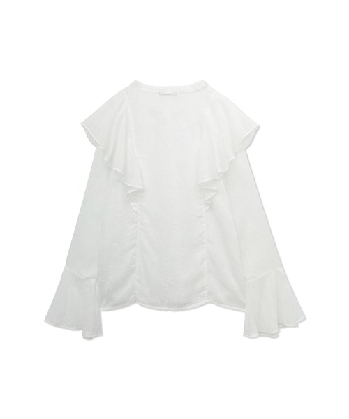 ANDGEEBEE（アンジービー）の「ボウタイブラウス（シャツ/ブラウス・レディース・ホワイト/ラベンダー・MEDIUM）」の17枚目の写真