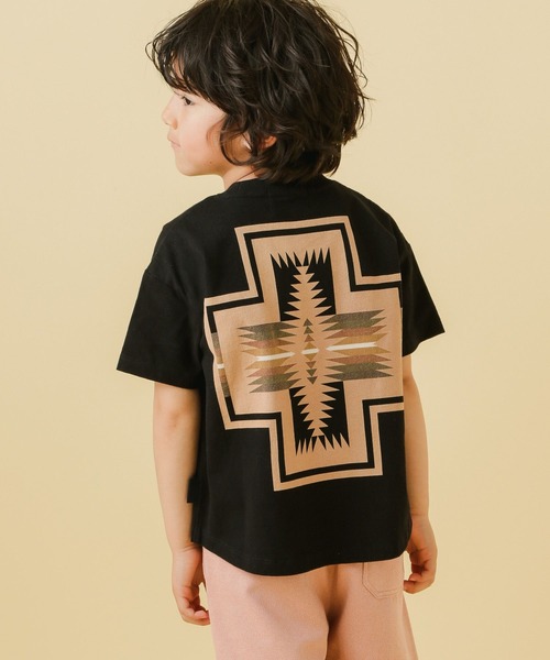PENDLETON（ペンドルトン）の「【PENDLETON】別注ペンドルトンTシャツ(KIDS)（Tシャツ/カットソー・キッズ・ブラック/オフホワイト/アイボリー・110cm/120cm/130cm/140cm）」の2枚目の写真