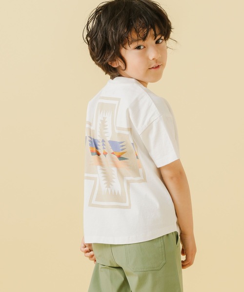 PENDLETON（ペンドルトン）の「【PENDLETON】別注ペンドルトンTシャツ(KIDS)（Tシャツ/カットソー・キッズ・ブラック/オフホワイト/アイボリー・110cm/120cm/130cm/140cm）」の11枚目の写真