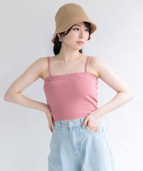 本日限定お値下げDolce キャミソール セール】ふわふわ 立体 フラワーキャミソール（キャミソール