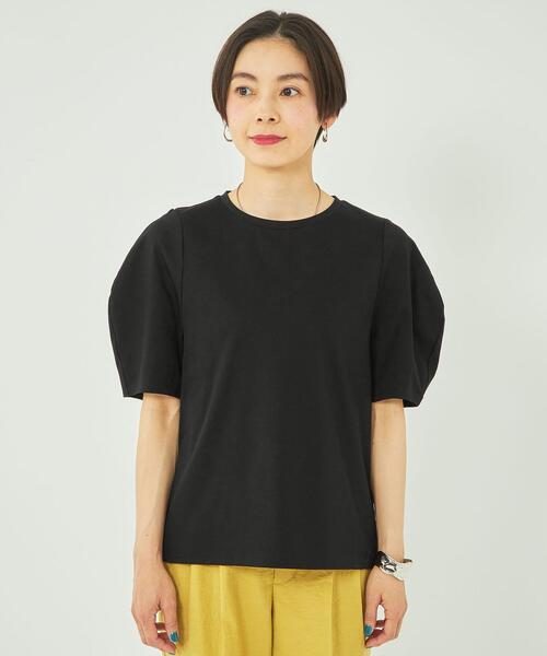 green label relaxing（グリーンレーベルリラクシング）の「【WEB限定】［ XS /H148-155㎝］ボリュームスリーブ カット プルオーバー（Tシャツ/カットソー・レディース・ブラック/オリーブ/ホワイト・XS）」の18枚目の写真