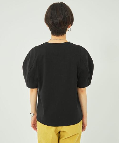 green label relaxing（グリーンレーベルリラクシング）の「【WEB限定】［ XS /H148-155㎝］ボリュームスリーブ カット プルオーバー（Tシャツ/カットソー・レディース・ブラック/オリーブ/ホワイト・XS）」の9枚目の写真