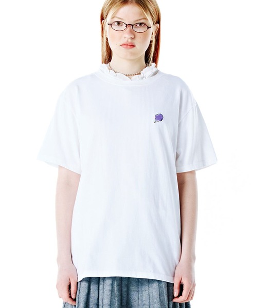 CLOTTY（クロッティ）の「CLOTTY／SAMLL CC T　2276414（Tシャツ/カットソー・レディース・ホワイト/ブラック/パープル/グリーン・FREE）」の2枚目の写真