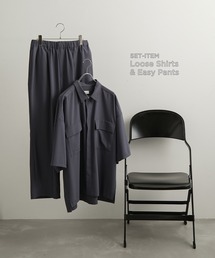 JUNRED | 2ITEM PACK / ナローフライルーズシャツ & ワイドパンツ(セットアップ)