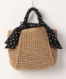 natural couture | リボンスカーフ持ち手トートバッグ(ショルダーバッグ)