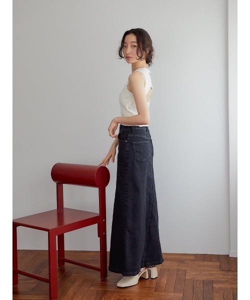 Ayla(アイラ)の「【Original】mermaid denim maxi skirt(デニムスカート・レディース・ブラック・SMALL)」の4枚目の写真