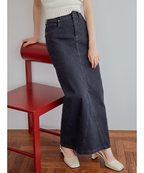 Ayla(アイラ)の「【Original】mermaid denim maxi skirt(デニムスカート・レディース・ブラック・SMALL)」の8枚目の写真
