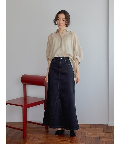 Ayla(アイラ)の「【Original】mermaid denim maxi skirt(デニムスカート・レディース・ブラック・SMALL)」の5枚目の写真