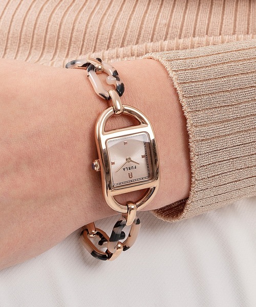 FURLA(フルラ)の「FURLA/フルラ FURLA CHAIN SQUARE/フルラ チェーン スクエア 腕時計 WW00026003L3 レディース(アナログ腕時計・レディース・ピンクゴールド・FREE)」の11枚目の写真
