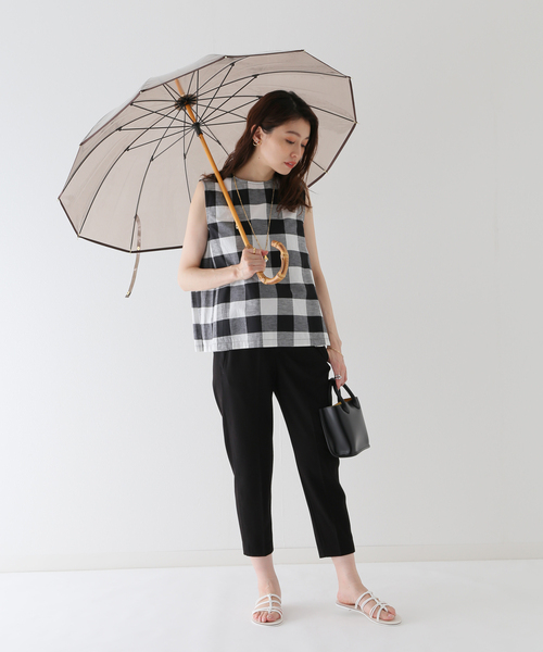 SLOBE IENA(スローブイエナ)の「【TRADITIONAL WEATHERWEAR】BAMBOO CLEAR UMBRELLA《雨傘》(長傘・レディース・ブラウン/グリーン/ホワイト・FREE)」の7枚目の写真