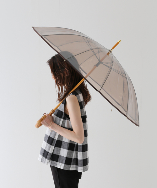 SLOBE IENA(スローブイエナ)の「【TRADITIONAL WEATHERWEAR】BAMBOO CLEAR UMBRELLA《雨傘》(長傘・レディース・ブラウン/グリーン/ホワイト・FREE)」の22枚目の写真