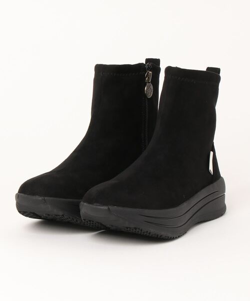 earth music&ecology Blue Label(アースミュージックアンドエコロジーブルーレーベル)の「earth music&ecology Blue Label 撥水スニーカー ショートブーツ(ブーツ・レディース・ブラック/グレー/ワイン・LL/S/M/L)」の2枚目の写真