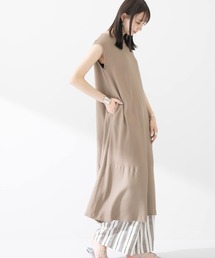 リネンレーヨンフレンチワンピース