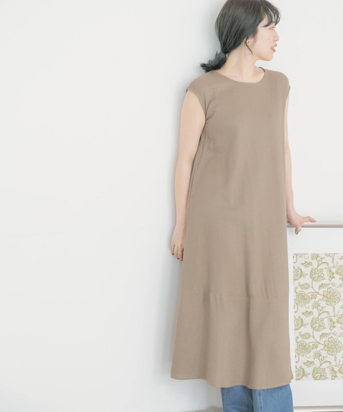 ITEMS URBANRESEARCH(アイテムズ アーバンリサーチ)の「リネンレーヨンフレンチワンピース(ワンピース・レディース・ブラック/グリーン/モカ・FREE)」の20枚目の写真