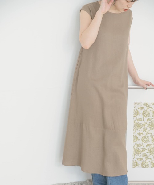 ITEMS URBANRESEARCH(アイテムズ アーバンリサーチ)の「リネンレーヨンフレンチワンピース(ワンピース・レディース・ブラック/グリーン/モカ・FREE)」の21枚目の写真
