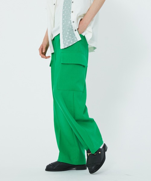 UNITED TOKYO（ユナイテッドトウキョウ）の「リネンキャンバスカーゴワイドパンツ（カーゴパンツ・メンズ・ブラック/グリーン/アイボリー・1/2/3）」の21枚目の写真